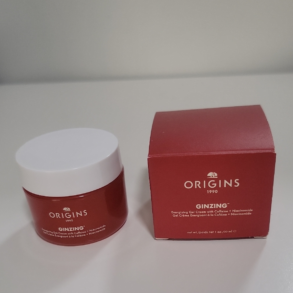New Origins Ginzing Energizing Gel Cream with Caffeine + Niacinamide 30ml W/ Box